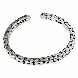 King Baby Sterling Star Cuff Bracelet. Unisex